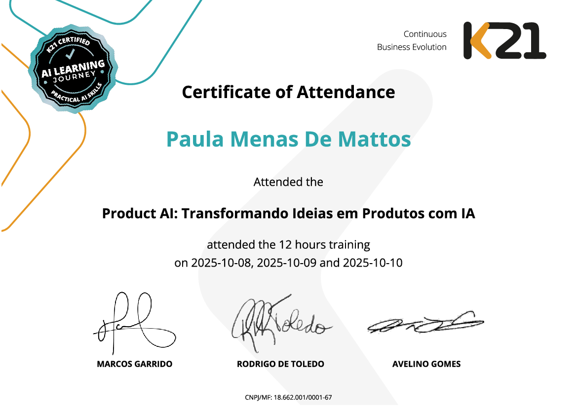 Certificado K21